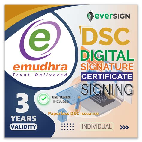 Class 3 Digital Signature Certificate by eMudhra .